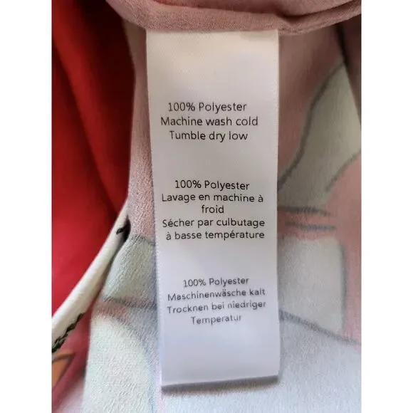 Rachel Antonoff Willow Mallard Duck Wrap Dress Red Novelty Animal Belted Midi S - Picture 7 of 10